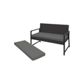 Garden Bench Cushion Waterproof grey
