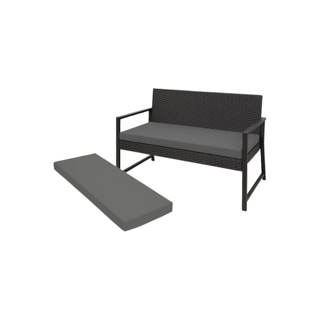 Garden Bench Cushion Waterproof grey